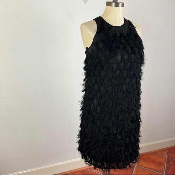 Anthropologie Roxie Textured Feather Fringe Dress - Picture 3 of 8